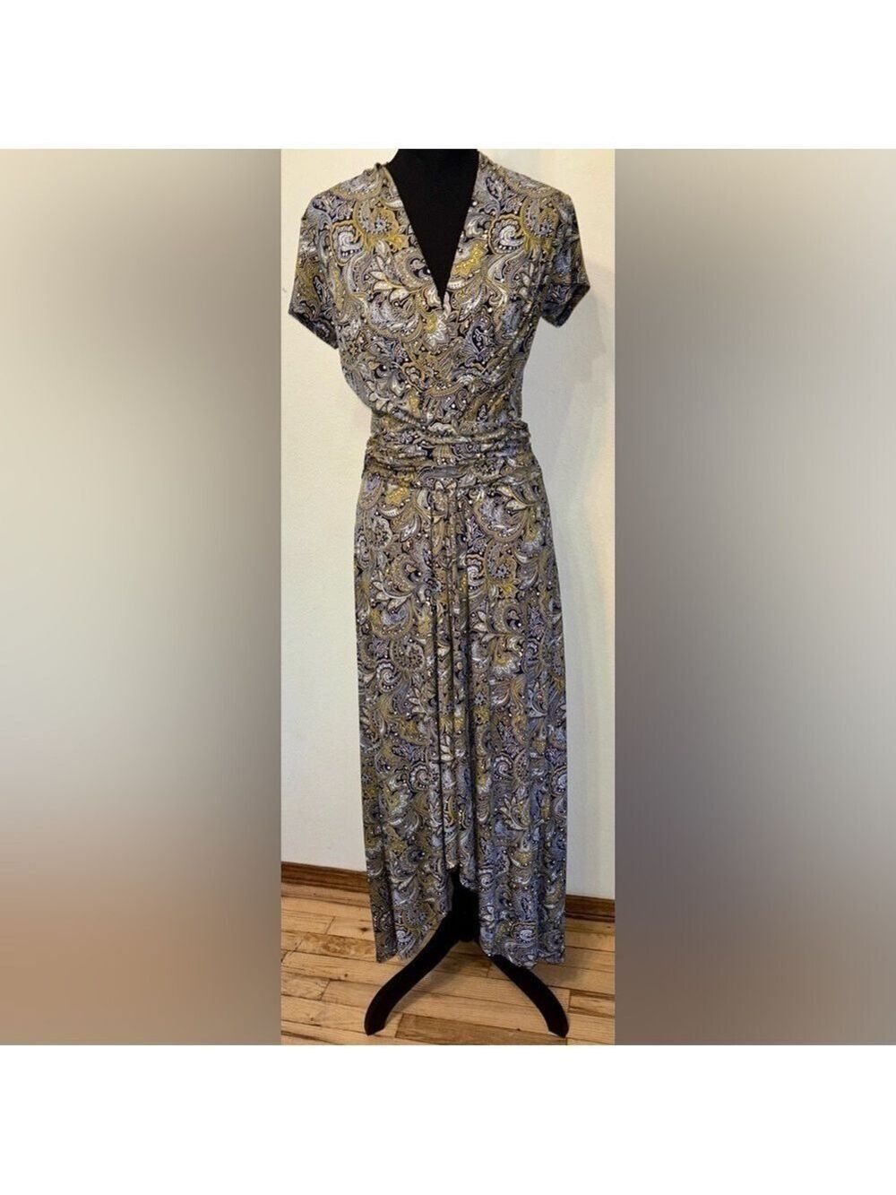 Michael Kors Whimsigoth Regency Paisley Hi-Low Maxi Dress size SM
